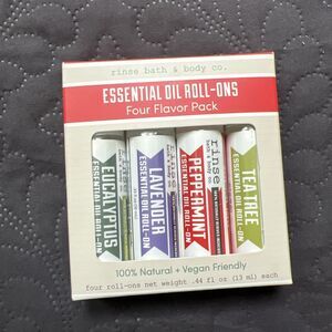 RINSE Bath & Body Co ESSENTIAL OIL Roll-On: 4pc Set (0.44oz / 13ml; 100% Oil)